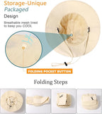 Water-Resistant Sun UPF 50+ Bucket Hat Protection Packable Brimmed Boonie - Image 7
