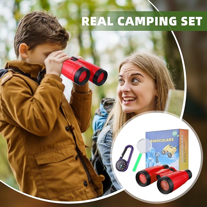 Wettarn 24 Pack Kid Mini Compact Binocular Compass Magnifying Glass Set - Image 4