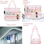 LEDAOU Beach Bag Waterproof Sandproof Women Tote Bag Pool Bag - Image 6