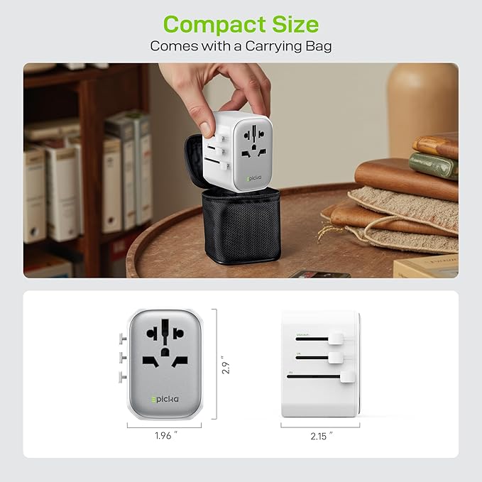 EPICKA Pulse 45W European Travel Plug Adapter, Universal Power Adapter - Image 6