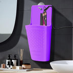 2 Pack Heat Resistant Silicone Hair Iron Mat and Pouch,Portable Travel Hair Straightener Mat and Holder for Hair Styling Tools.(Purple)