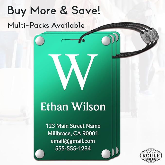 Personalized Luggage Tags: Custom Metal Luggage Tags - Image 2