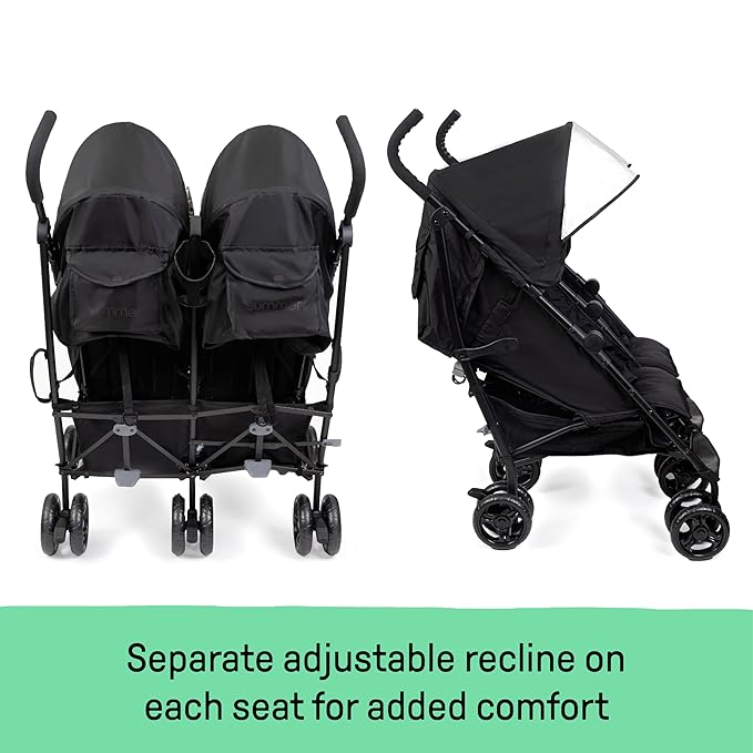 Summer Infant 3Dlite Folding Lightweight Side by Side Double Stroller - Image 7