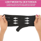 2 Pair Heat Resistant Gloves for Hair Styling Professional Hot Hand Gloves Heat Protection Flat Iron Gloves Pink Edge Heat Press Sublimation Gloves for Women Curling Wand Styling Tool