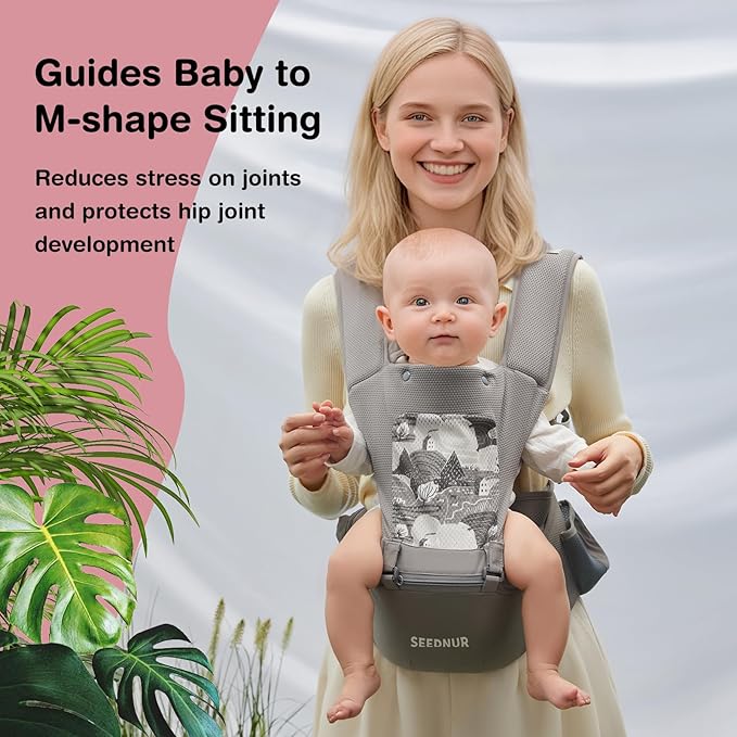 Baby Carrier, 6-in-1 Ergonomic Baby Carrier Newborn to Toddler, - Image 4