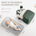 VONAL Diaper Bag Backpack, Lightweight Baby Diaper Bags, Travel Large Diaper Bag - Image 8