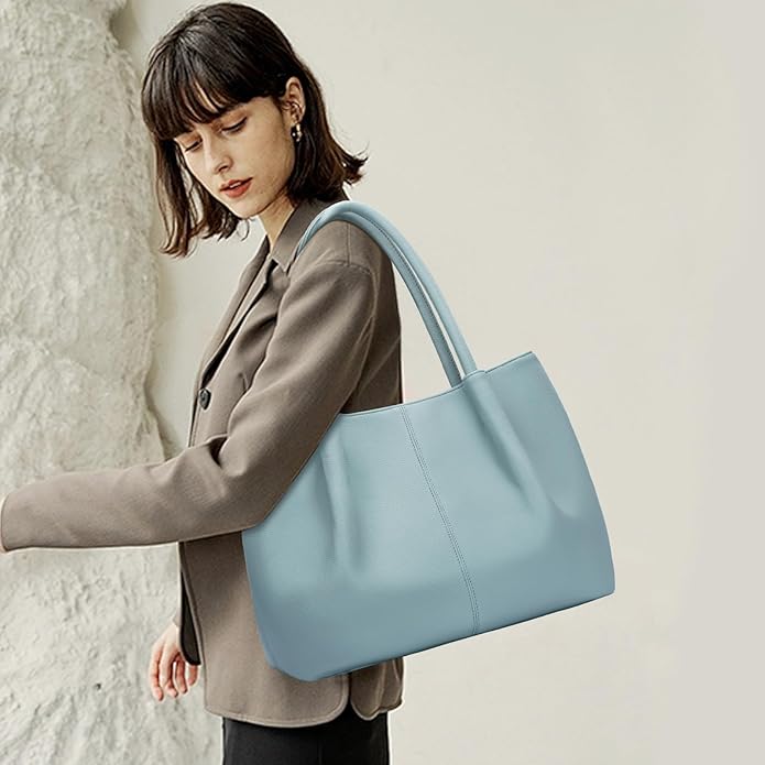 KKXIU Tote Bag for Women Vegan Leather Shoulder Purse Large Capacity Travel Bag - Image 3