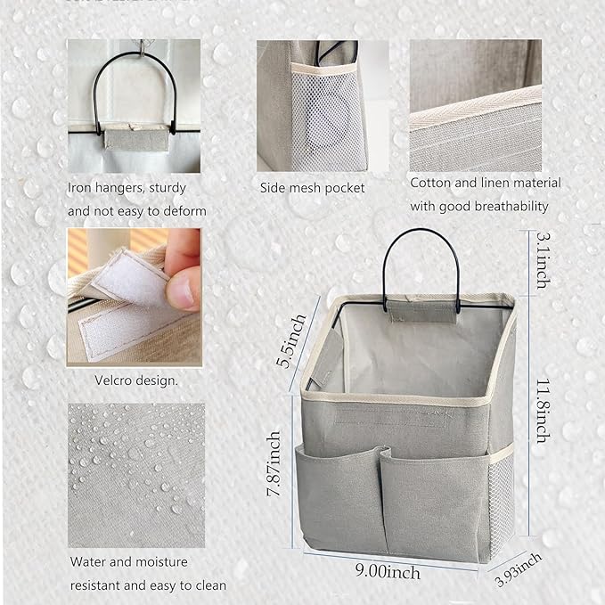 2 Pack Wall Hanging Storage Bag, Wall Hanging Organizer - Image 2