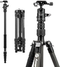 Fotopro 59" Carbon Fiber Travel Tripod, Lightweight Compact Camera Tripod by Fotopro