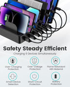 CREATIVE DESIGN 50W 6 Ports Multi Charger Station - Image 3