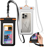 IPX8 Floating Waterproof Phone Case 2-Pack, 7.2 Inch Waterproof Phone Pouch by Welcometothesun