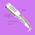 Conair Double Ceramic Flat Iron, 1 1/2-inch Wet-to-Dry Hair Straightener