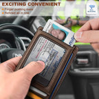 BULLIANT Men Wallet, Slim Leather Wallet Money Clip Card Hodler - Image 6