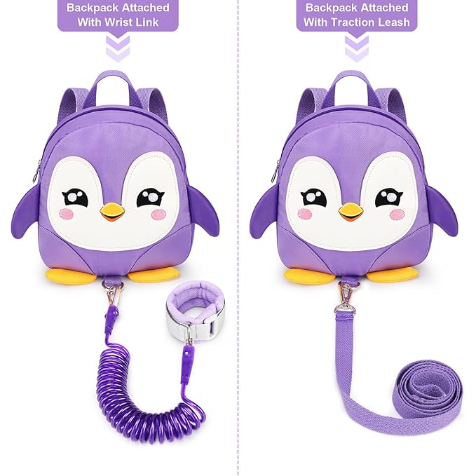 Accmor Toddler Harness Backpack Leash, Cute Penguin Kid Backpacks - Image 4