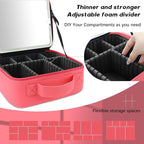 Makeup Bag with Led Mirror, Travel Makeup Organizer with 3 Color Setting - Image 3