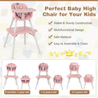 BABY JOY High Chair, 5 in 1 Convertible Highchair - Image 8