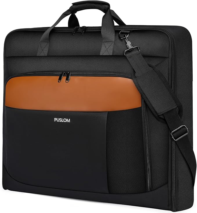 Garment Bag Travel Suit Bag for Men Large 40-Inch Carry on Garment Bag Up to 3 by PUSLOM