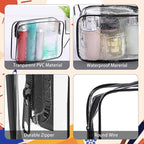 16 Pieces Clear Makeup Bags Bulk, TSA Approved Toiletry Bag - Image 4