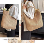 Straw Beach Bags for Women Woven Beach Tote Bag Casual Boho Large Shoulder - Image 7