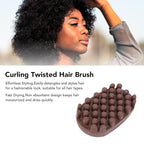 Curling Twisted Hair Brush Styling Brush, Afro Braid Dreadlocks Comb for Men and Women, Styling Brushs for Curly Hair (Brown)