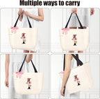 Vavabox Tote Bag, A-Z Initial Monogrammed Waterproof Tote Bag, Bridesmaid Gifts - Image 4