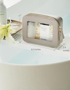 Popvibe Clear Makeup Bag Travel Cosmetic Case Transparent Toiletry Bag - Image 3
