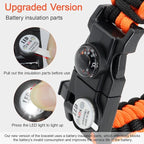 20 in 1 Survival Paracord Bracelet Adjustable Gear Kit - Image 6