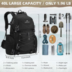Maelstrom Hiking Backpack, 40L Waterproof Camping Daypack - Image 2