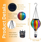 Colorful Hot Air Balloon Solar Lantern - Image 6