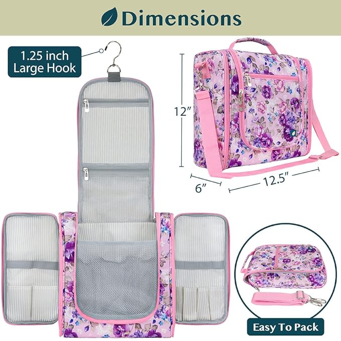 PAVILIA Extra Large Toiletry Bag Travel Bag - Image 2