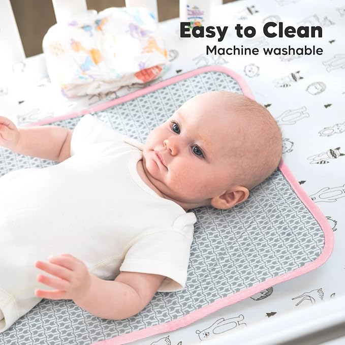 KeaBabies Portable Diaper Changing Pad, Easy Wipe Clean - Image 7