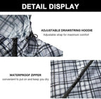 Rain Poncho Jacket Coat Hooded Zipper Style - Image 5