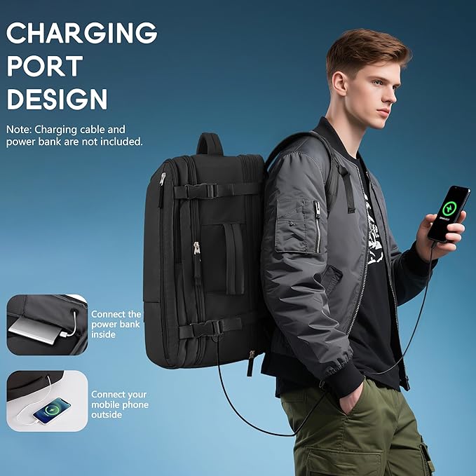 Beraliy Travel Backpack for Men Women, Large Carry On Backpack, Personal Item - Image 4