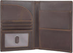 Polare Full Grain Leather Passport Holder RFID Blocking Travel Bifold Wallet - Image 8