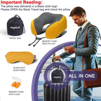 napfun Neck Pillow for Traveling, Upgraded Travel Neck Pillow for Airplane 100% - Image 6