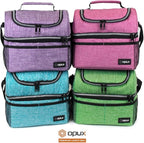 OPUX Lunch Box For Women, Insulated Large Lunch Bag Adult Work, Double Decker - Image 9