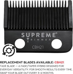 Supreme Trimmer Darkstar 82 Metal Body Clipper w. Magnetic Vector Motor | 180 Min Run Time, 9100 RPM Hair Clipper | Low Noise Professional Barber Clipper DLC Tade Blade | STC82