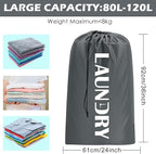 Sylfairy Laundry bags, 2 Pack Travel Laundry Bag - Image 6