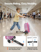 VEVOR Ride-on Luggage, 20 L Capacity, 20 Inches Kids Scooter Suitcase - Image 3