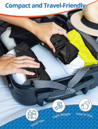 2 Pack Airplane Foot Hammock, Portable Travel Feet Rest Leg Relief, Ergonomic - Image 6