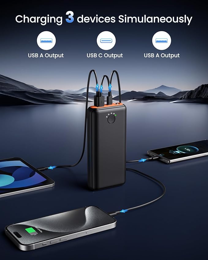 Portable Charger Power Bank 40000mah, USB C Fast Charging 22.5W External - Image 5