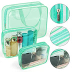 APREUTY Clear Makeup Bags, TSA Approved 6 Pcs Cosmetic Makeup Bags Set Clear PVC - Image 7
