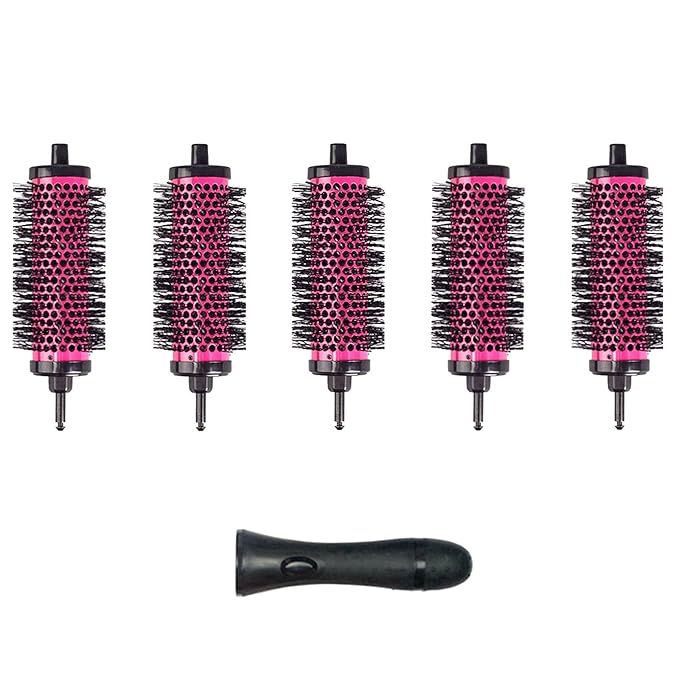 LIGICKY Blowout Brush Set with 1.9’’ Detachable Barrels Round Brushes Hair Styling Tool, 1 Handle 5 Barrels, Small