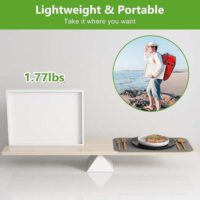 Bed Tray Table with Folding Legs, Bamboo Breakfast in Bed - Image 4