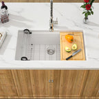 30 White Granite Composite Kitchen Sink - Image 3