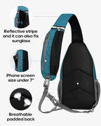 WATERFLY Crossbody Sling Backpack Sling Bag Travel Hiking Chest Bag Daypack - Image 4
