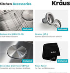 Kraus KHU111-25 Standart PRO 16 Gauge Undermount Single Bowl Stainless Steel - Image 17