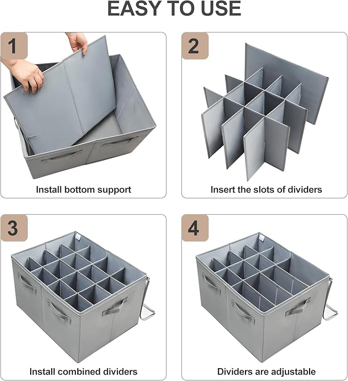 Shoe Organizer for Closet, Foldable Shoe Box - Image 7