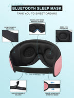 LC-dolida Sleep Headphones, Sleep Mask Bluetooth Wireless Music Eye Mask - Image 8