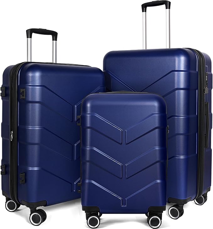 Luggage Sets 3 Piece with Spinner Wheel, Hardside Suitcase Set with TSA Lock by Unknown